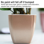 Imitation Metal Colorful Water Storage Plastic Flowerpot, G109 Medium Pot, G105 Small Pot