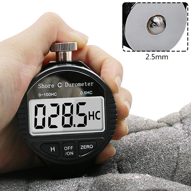 Electronic Digital Display Hard Meter Plastic Rubber Silicone Tire Hardness Meter, 0-100HA A, 0-100HC C, 0-100HD D