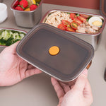 Refrigerator Fruit Fresh-Keeping Box 304 Stainless Steel Sealed Lunch Box, 250ml, 450ml, 600ml, 1000ml