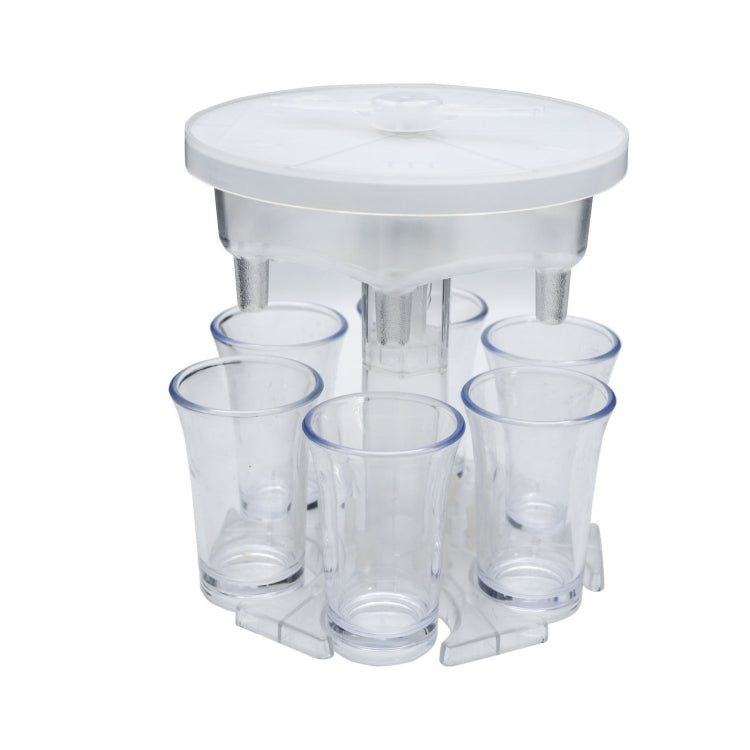 6 Cups Wine Dispenser Automatic Diversion Wine Pourer With Game Turntable, Style:, Round Blue with Transparent Cup, Round Blue with Color Cup, Round Gray with Transparent Cup, Round Gray with Color Cup, Round Brown with Transparent Cup                 ...