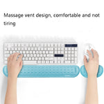 Baona Silicone Memory Cotton Wrist Pad Massage Hole Keyboard Mouse Pad, Style:, Mouse Pad (Blue), Mouse Pad (Gray), Mouse Pad (Pink), Medium Keyboard Rest (Blue), Medium Keyboard Rest (Gray), Medium Keyboard Rest (Black), Large Keyboard Rest (Blue)