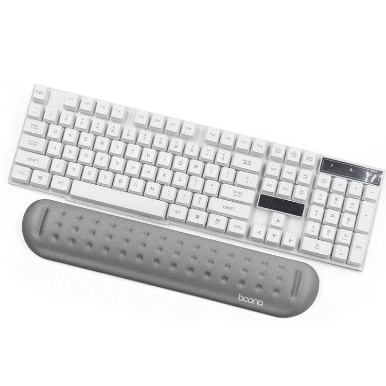 Baona Silicone Memory Cotton Wrist Pad Massage Hole Keyboard Mouse Pad, Style:, Mouse Pad (Blue), Mouse Pad (Gray), Mouse Pad (Pink), Medium Keyboard Rest (Blue), Medium Keyboard Rest (Gray), Medium Keyboard Rest (Black), Large Keyboard Rest (Blue)