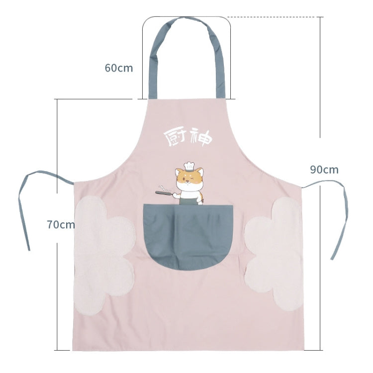 Home Kitchen Waterproof And Oil-Proof Apron Cute Cooking Work Apron, Colour: Foodie Light Pink (Ordinary), Foodie Light Pink (Ordinary)