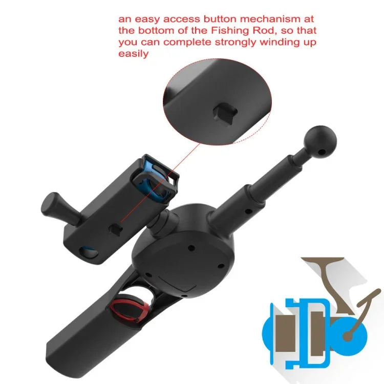 JYS NS192 Fishing Rod Game Handle Accessories For Nintendo Switch, NS192