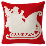 Christmas Linen Red Hug Pillowcase Without Pillow Core, 45 x 45cm