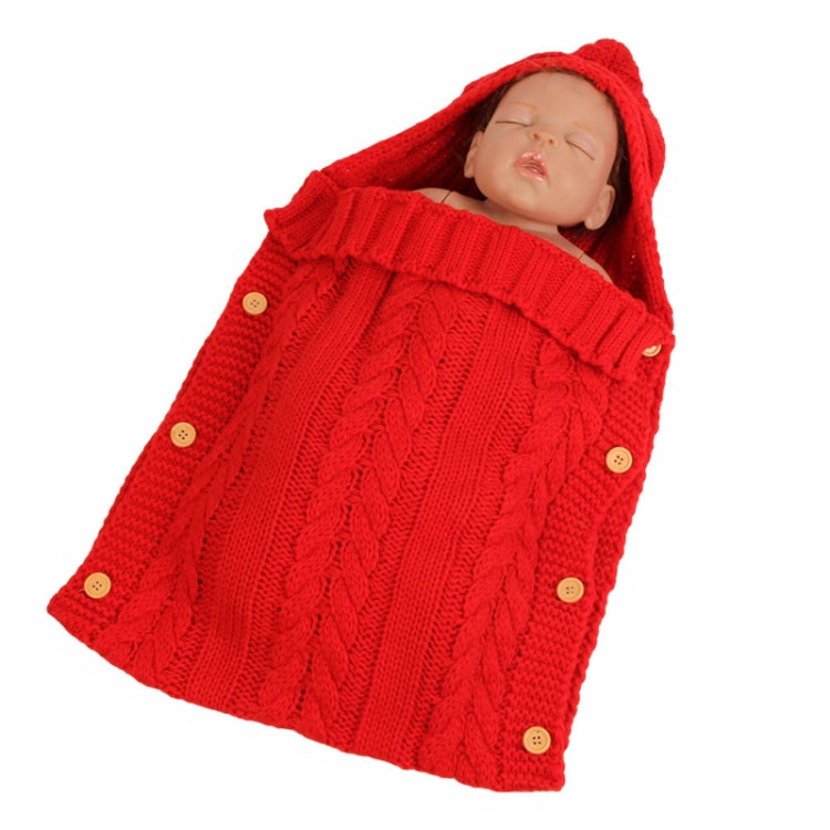 Zzsd0002 Autumn / Winter Baby Knitted Woolen Button Sleeping Bag Photography Blanket Stroller Sleeping Bag, Zzsd0002 Big Red, Zzsd0002 Dark Gray, Zzsd0002 Black, Zzsd0002 Beige, Zzsd0002 Sapphire, Zzsd0002 Cream White