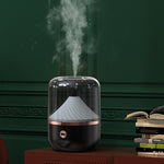 HX-930 Home Bedroom Round Mirror Essential Oil Aromatherapy Machine Ultrasonic Atomization Hydrating Spray Humidifier, Black, White, Green