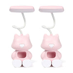 2 PCS FY6601 Cartoon Pen Holder Reading Desk Lamp LED Eye Protection Dormitory Student Bedroom Lamp, Pink, Blue, Green