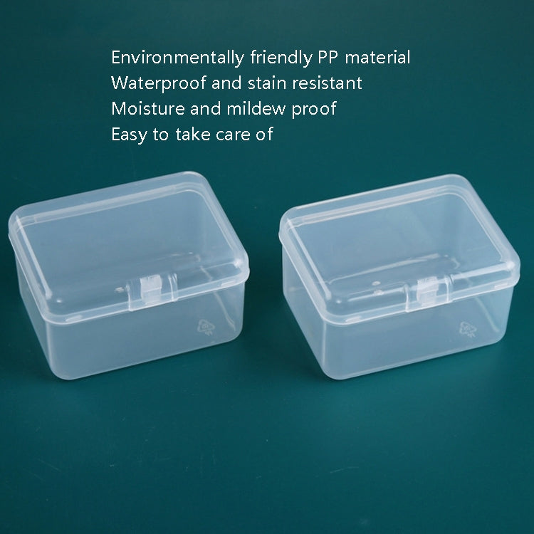 20 PCS Rectangular Plastic Box Transparent Stationery Storage Box PP Tool Parts Accessories Box, 20 PCS (Rectangular)