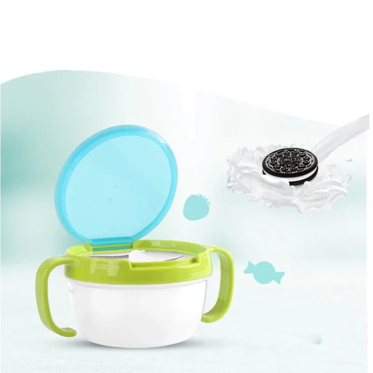 Baby Snacks Bowl Children Kids Food Storage Dishes Anti Spill 360 Rotate Baby Solid Feeding Plate Tableware Baby Feeding Stuff