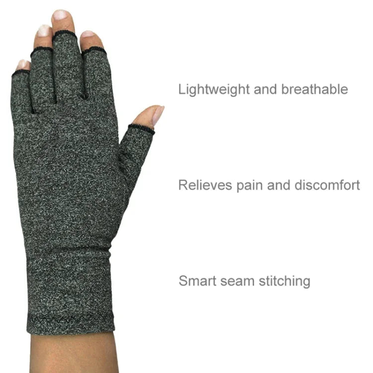 Half Finger Cycling Gloves Arthritis Pressure Health Gloves High Elastic Breathable Anti-edema Rehabilitation Riding Glov, L, M, S