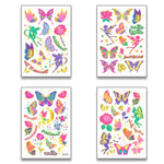 10 PCS Children Water Transfer Fresh Butterfly Bronzing Tattoo Stickers Cartoon Cute Metal Tattoo Stickers, WE-037, WE-038, WE-039, WE-040