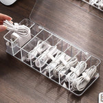 Dust Storage Line Box Hub Finishing Box Desktop Data Cable Storage Box, Specification: 8 Grid Basic, 8 Grid Basic, 8 Grid Increase, 8 Grid Increase With Cover