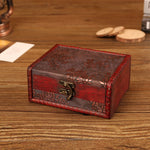 Wooden Vintage Jewelry Box Sorage And Shooting Props, 14.5x11.5x6.5cm