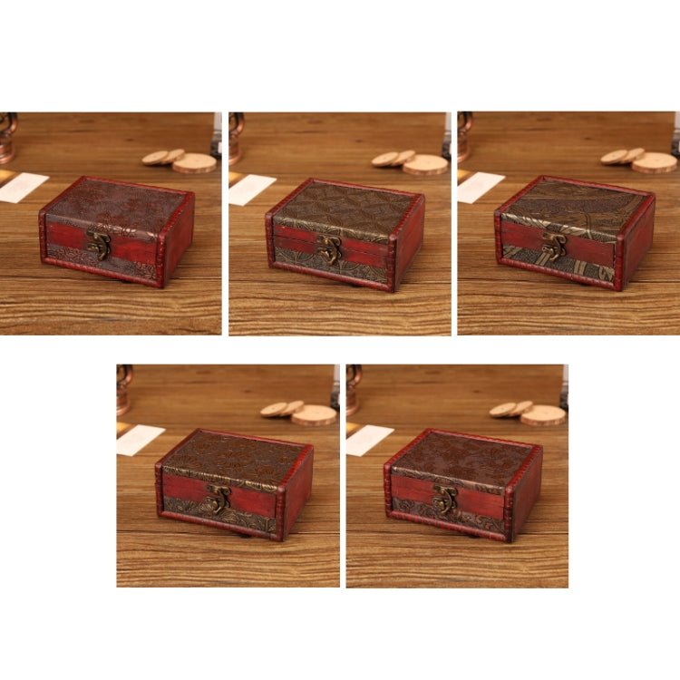 Wooden Vintage Jewelry Box Sorage And Shooting Props, 14.5x11.5x6.5cm