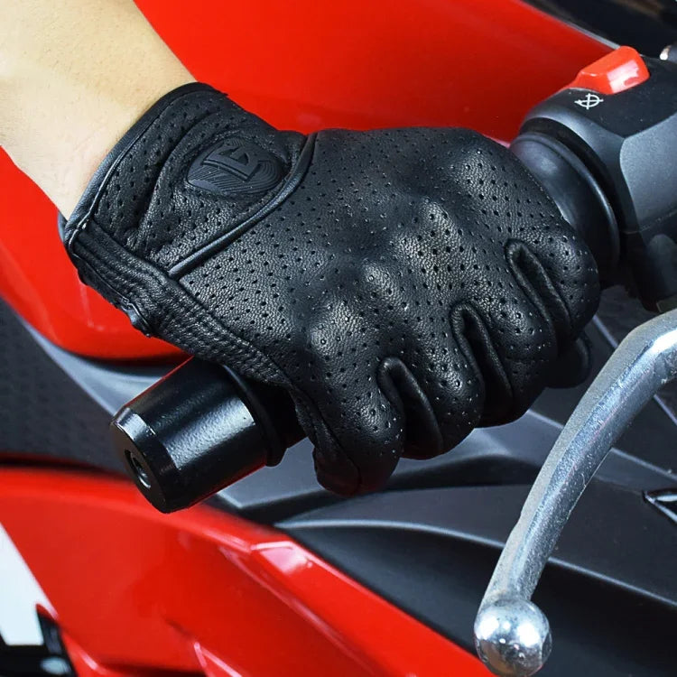GHOST RACING GR-ST06 Breathable Touch Screen Motorcycle Riding Leather Gloves Anti-Fall Locomotive Gloves, M, L, XL