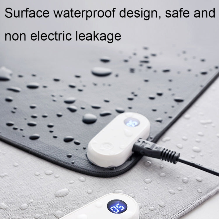 Intelligent Digital Display Timing Heating Mouse Pad Office Desktop Electric Heating Mat, CN Plug, Rabbit 80x33cm, Black 80x33cm, Grey 60x36cm