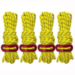 Outdoor Camping Tent Canopy Wind Rope Luminous Multi-Function Wind Rope Buckle Tent Fixed Rope, 4m x 4 Rolls, 4m x 6 Rolls