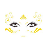 20 PCS Waterproof Bronzing Face Tattoo Stickers Party Masquerade Face Stickers, VS-011, VS-012, VS-013, VS-014, VS-015, VS-016, VS-017, VS-018, VS-019, VS-022, VS-023, VS-024, VS-025, VS-027, VS-028, VS-029, VS-030, VS-031, VS-032, VS-033