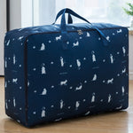 Oxford Cloth Quilt Moisture-Proof & Waterproof Storage Bag Zipper Portable Moving Luggage Bag, 70x50x30cm