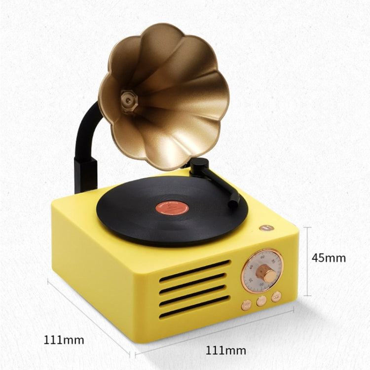 T15 Petunia Retro Vinyl Record Player Wireless Multifunction Mini Bluetooth Audio, White, Pink, Blue