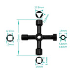 Elevator Water Meter Valve Cross Key Inner Triangle Wrench, Style: A Black, A Black, A Blue, B Silver, D Silver Center Six-side/Square Hole, E Silver, F Silver, D Silver Center Double-sided Square Hole