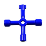 Elevator Water Meter Valve Cross Key Inner Triangle Wrench, Style: A Black, A Black, A Blue, B Silver, D Silver Center Six-side/Square Hole, E Silver, F Silver, D Silver Center Double-sided Square Hole