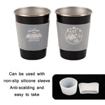 4 PCS / Set Outdoor Picnic Stainless Steel Cup, With Storage Bag (White), With Storage Bag (Black), With Storage Bag (Army Green), With Storage Bag (Dark Blue), With Storage Bag+Silicone Holder (White), With Storage Bag+Silicone Holder (Black)         ...