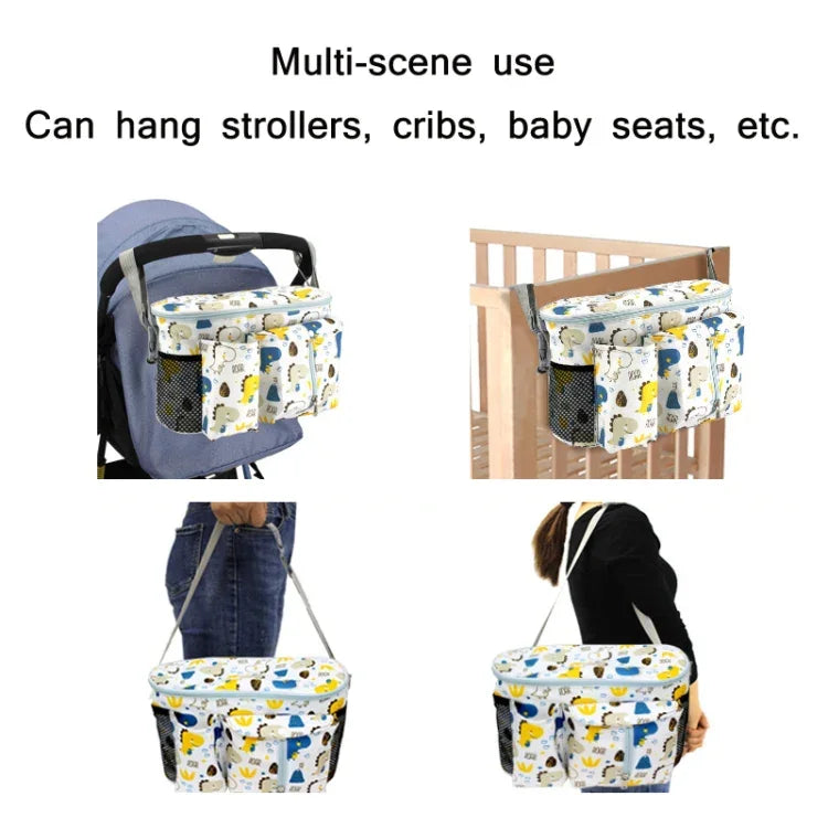 Multifunctional Baby Stroller Storage Bag, White Dinosaur, Yellow Zoo, Green Lamb, White Alpaca, Tibetan Owl, Denglin Deer, Yellow Zoo + Side Pocket, Green Lamb + Side Pocket, White Alpaca + Lateral Pocket, Tibetan Owl + Side Pocket                    ...