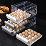 Household Double-Layer Drawer Type Egg Storage Sox, Orange, White, Gray