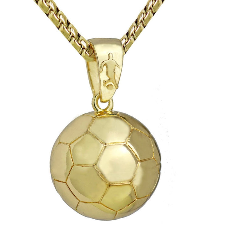 Three-Dimensional Sports Ball Pendant Necklace,Style: Women Rugby 18K Gold, Men Basketball White K, Men Football  18K Gold