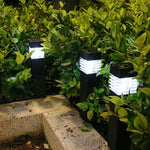 Solar Waterproof Outdoor Landscape Square Column Lawn Light, White Light, Yellow Light, Color Light