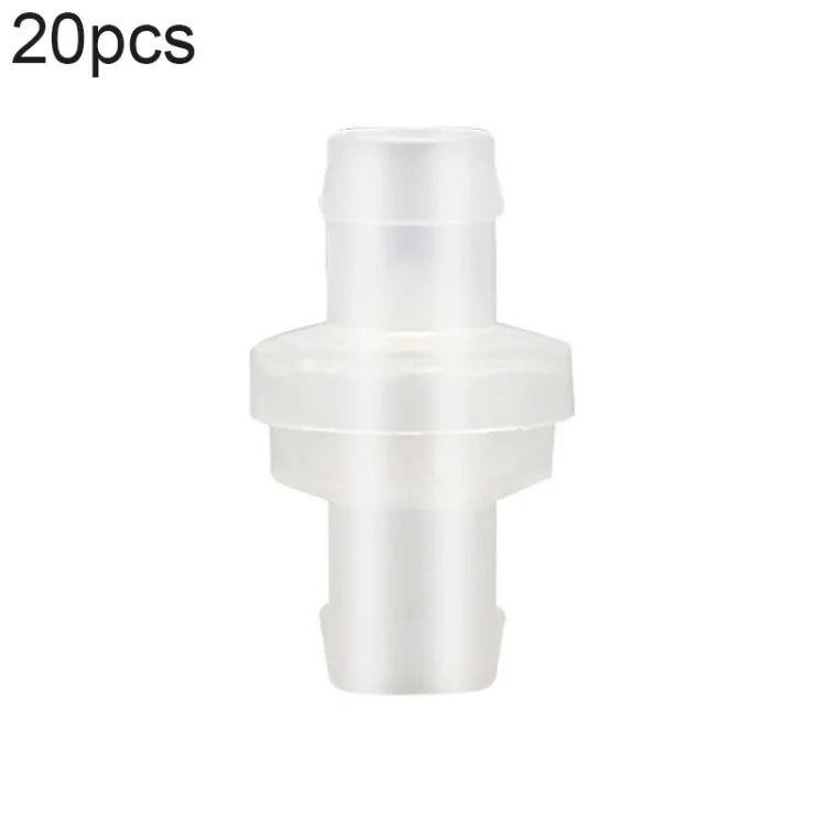 20 PCS Fish Tank Oxygen Pump Trachea Check Valve, 4mm (Red), 4mm (Black), 4mm (White), 4mm (Blue), 8mm (Red), 10mm (White), 12mm (White), 4mm (White Red)