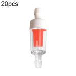 20 PCS Fish Tank Oxygen Pump Trachea Check Valve, 4mm (Red), 4mm (Black), 4mm (White), 4mm (Blue), 8mm (Red), 10mm (White), 12mm (White), 4mm (White Red)