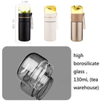 739 316 Stainless Steel Tea Glass Thermos Cup, White, Black, Gold