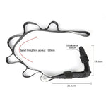 Yoga Stretch Trainer Rehabilitation Correction Belt Foot Drop Stretcher, Oxford Black