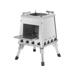 Outdoor Camping Folding Portable Barbecue Wood Stove, Size:, Small (Green), Small (Black), Small (Stainless Steel), Large (Green), Large (Black), Large (Stainless Steel)