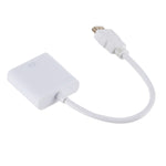 ZHQ007 HD 1080P HDMI to VGA Converter, White, Black