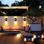 Outdoor Decorative Waterproof Solar Wall Light, Spec:, 6 LEDs White Light, 6 LEDs Warm Light