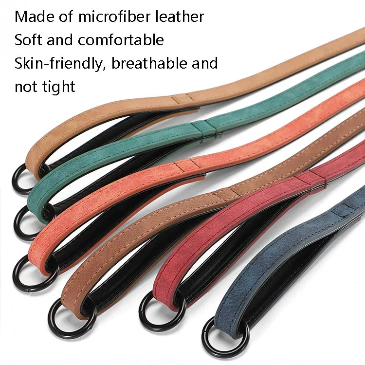 JINMAOHOU Dogs Double-Layer Leather Collar, XS 34x1.7cm, S 39x2.2cm, M 49x2.7cm, L 59x3.2cm