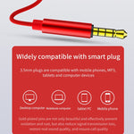 EN3900 3.5mm Plug In-Ear Wired Control Earphone with Mic, White, Red, Black