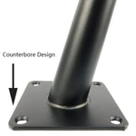 LH-ZT-0001 Cone Round Tube Furniture Support Legs, Style:, Oblique Cone Height 25cm, Oblique Cone Height 30cm, Oblique Cone Height 35cm, Oblique Cone Height 38cm, Oblique Cone Height 40cm, Oblique Cone Height 43cm, Oblique Cone Height 45cm             ...