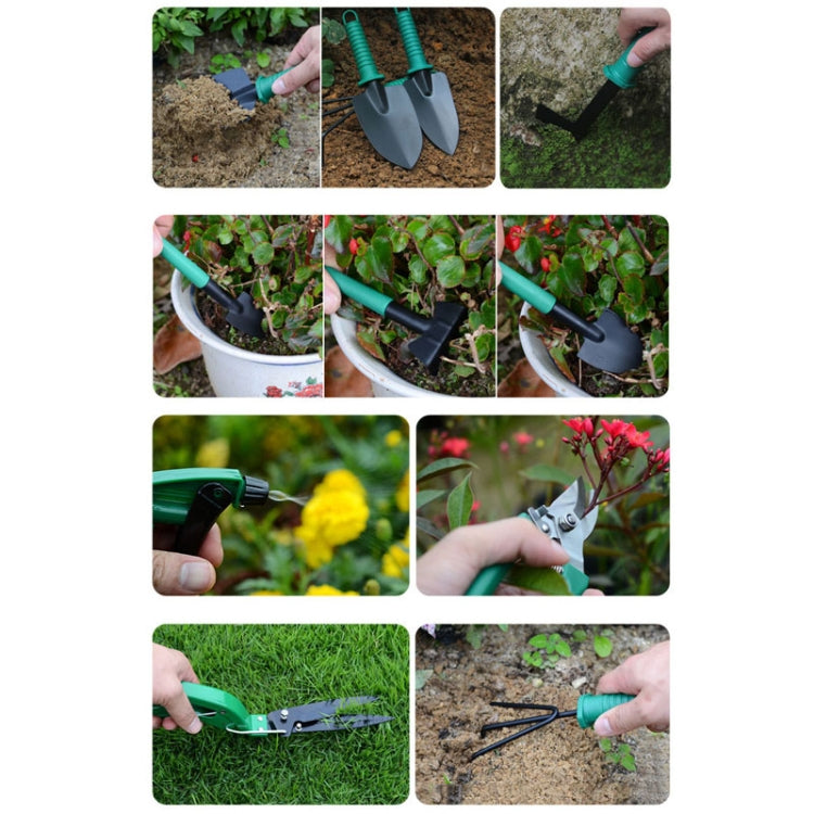 YL025 Potted Gardening Tool Set, 10 PCS / Set (Purple ), 10 PCS / Set (Green), 5 PCS / Set (Purple), 5 PCS / Set (Green)
