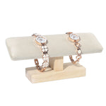 Solid Wood Single-layer T-shaped Jewelry Display Stand