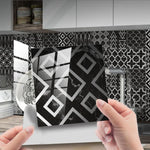 PVC Crystal Covered Film Geometric Pattern Tile Wall Sticker, 20 PCS 20cm