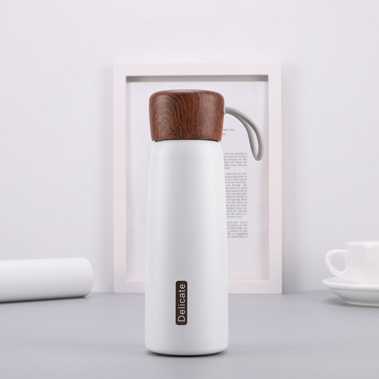 Delicate 304 Stainless Steel Wood Grain Thermos Cup, 400ml, 500ml