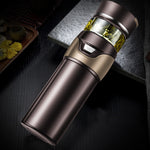 101-500ML Insulation Cup Tea Water Separation Tea Cup,Style:, Stainless Steel  Black, Stainless Steel  Coffee, Stainless Steel  Gray, Black+Gift Box, Coffee+Gift Box, Gray+Gift Box, Glass Black+Gift Box, Glass Coffee+Gift Box, Glass Gray+Gift Box      ...
