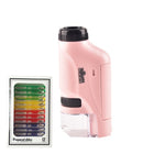 Children Handheld Portable Laboratory Equipment Microscope Toys, Lite Standard (White), Lite Standard (Pink), Lite Standard (Blue), Lite + Bracket (White), Lite + Bracket (Pink), Lite + Bracket (Blue), Lite + Specimen (White), Lite + Specimen (Blue)   ...