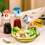 Large-caliber Press-type Cooking Barbecue Oil Spray Bottle, Pink, Blue, White