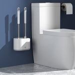 MT2 Silicone Double Brushs Head Toilet Brush Set, Landing Type, Wall-mount  Type